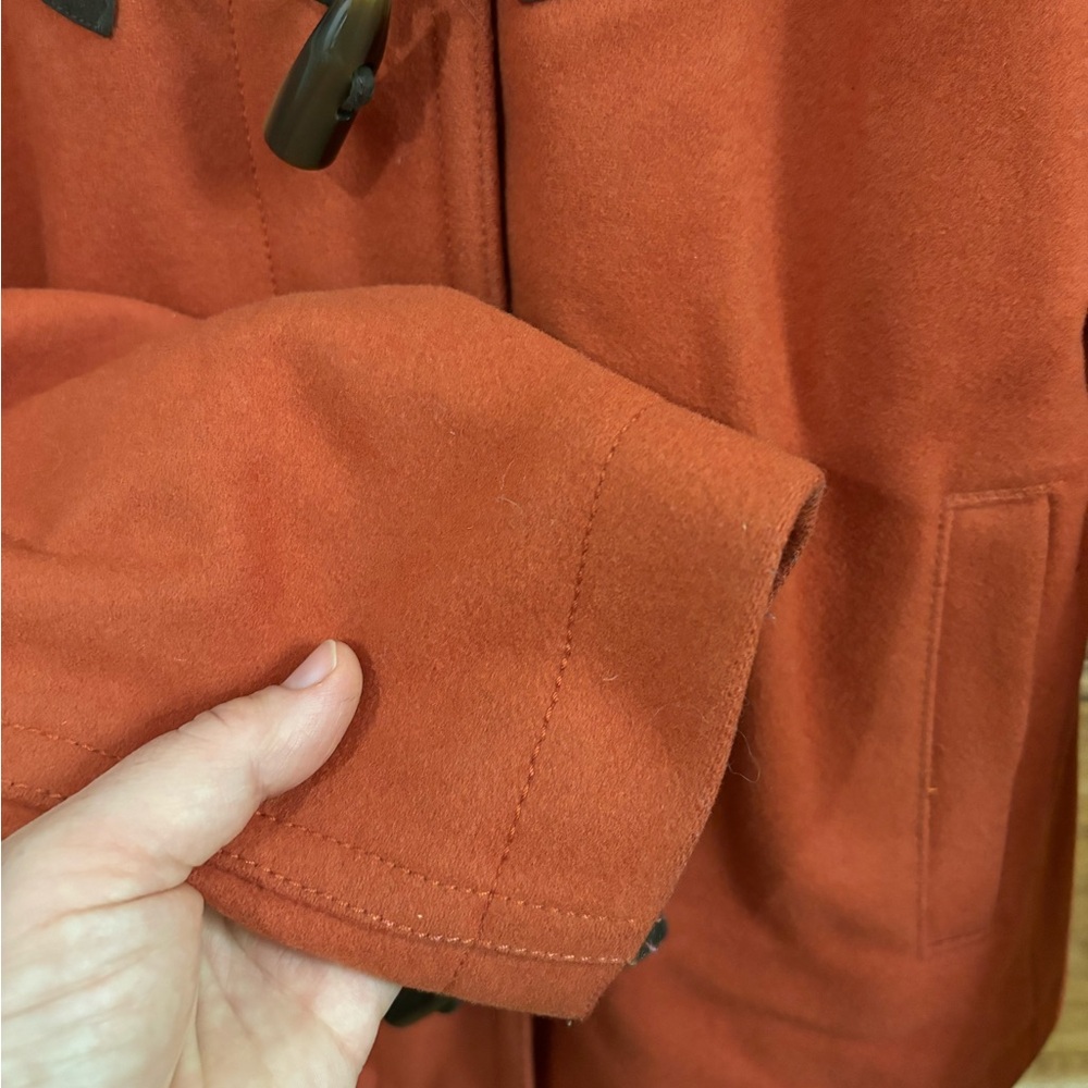 Gap Coat Small Wool Blend Rust Toggle Buttons Ora… - image 5